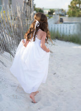 Load image into Gallery viewer, Girls White Beach Dress Maxi