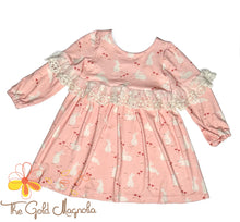 Load image into Gallery viewer, Soft Bunny Dress with Lace Size 4
