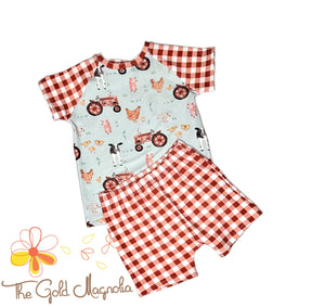 Boys Farm Short Set Size 2