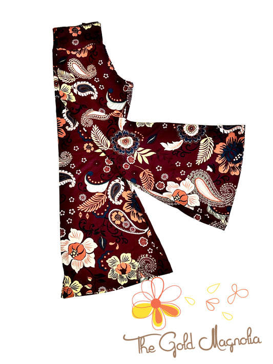 Girls Brown Paisley Bells