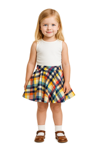 Plaid Fall Skort Sz 6/7