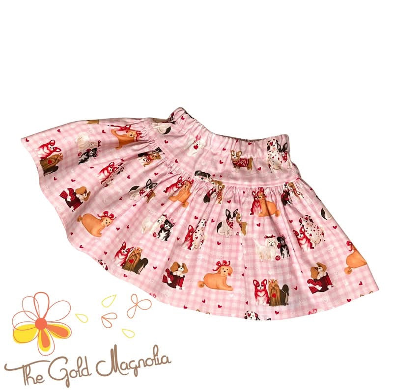 Puppy Love Valentine Twirl Skirt!